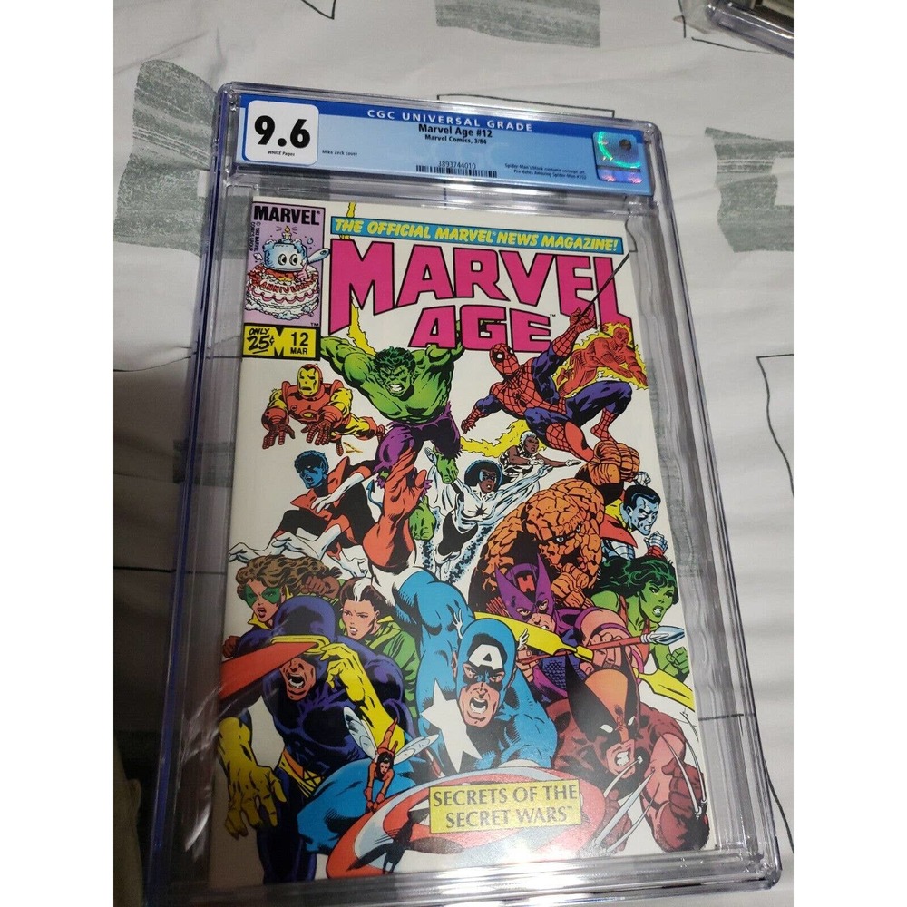 MARVEL AGE #12 CGC 9.6 NM first SPIDER-MAN BLACK COSTUME Secret Wars preview MCU
